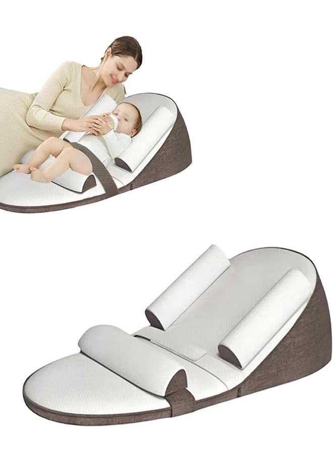 Baby Wedge Pillow Crib Nursery Pillow 0-30° Height Adjustable Travel Crib Feeding Pillow for Better Night's Sleep