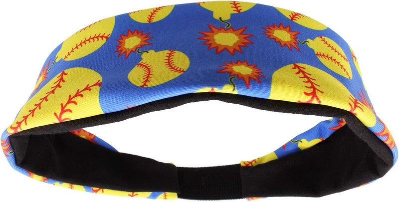 MadSportsStuff Softball Bomber Headband with Softball Bomb Logos - Image 1