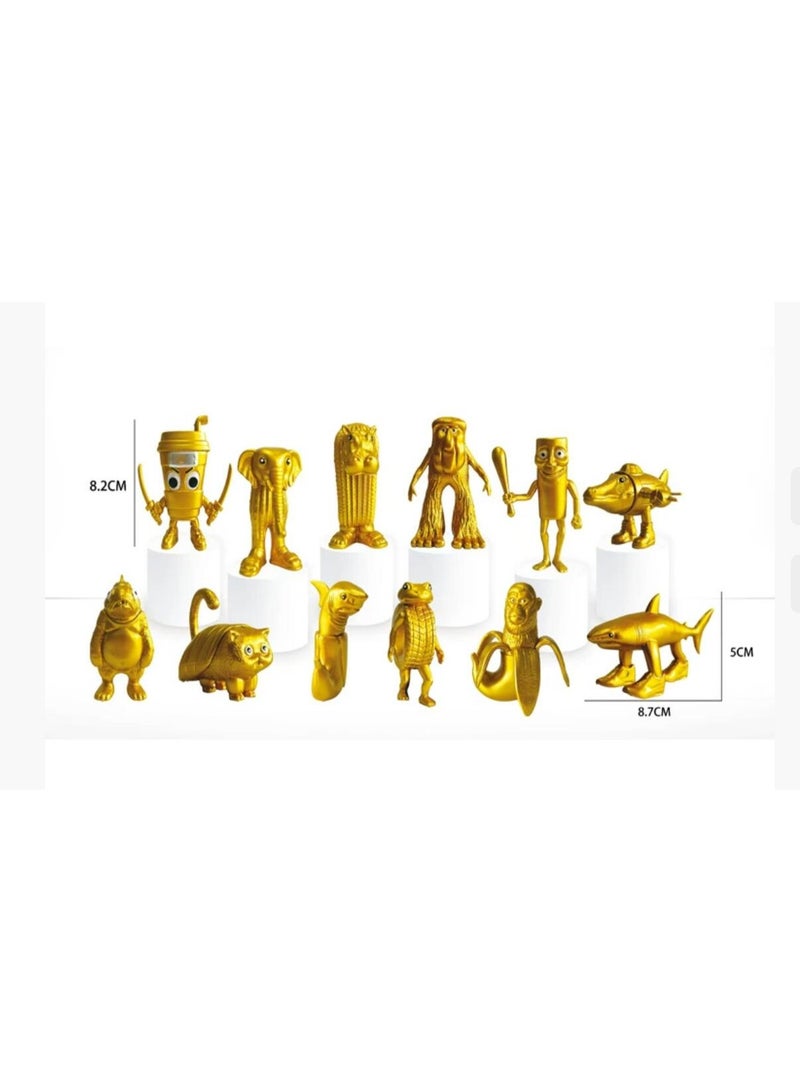 8cm 12Pcs Gold Italian Brainrot Action Figure Toy - Image 1