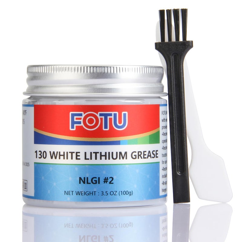 FOTU 130 White Lithium Grease  High Performance Lubricant for All Your Mechanical Needs  100 Pure  Long  Lasting  Ideal for Bearings Chains Garage Door Hinges Windows Tracks 35 Oz 1Pack