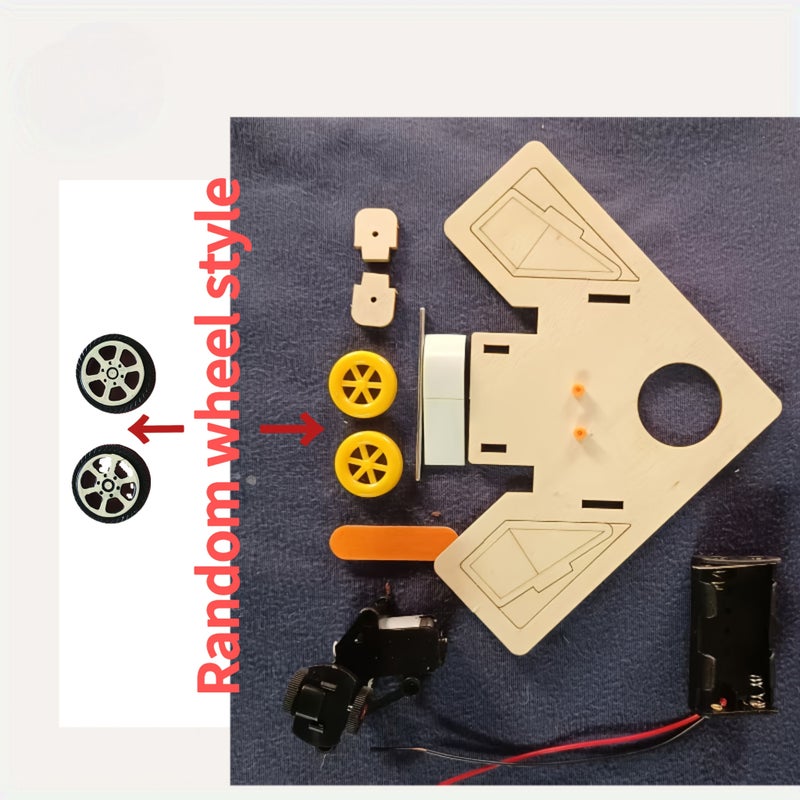 Creative Science Experiment Obstacle Avoidance Car Unstoppable Airplane Model Puzzle Toys Funny Handmade Gift Set 1 Set - Image 3