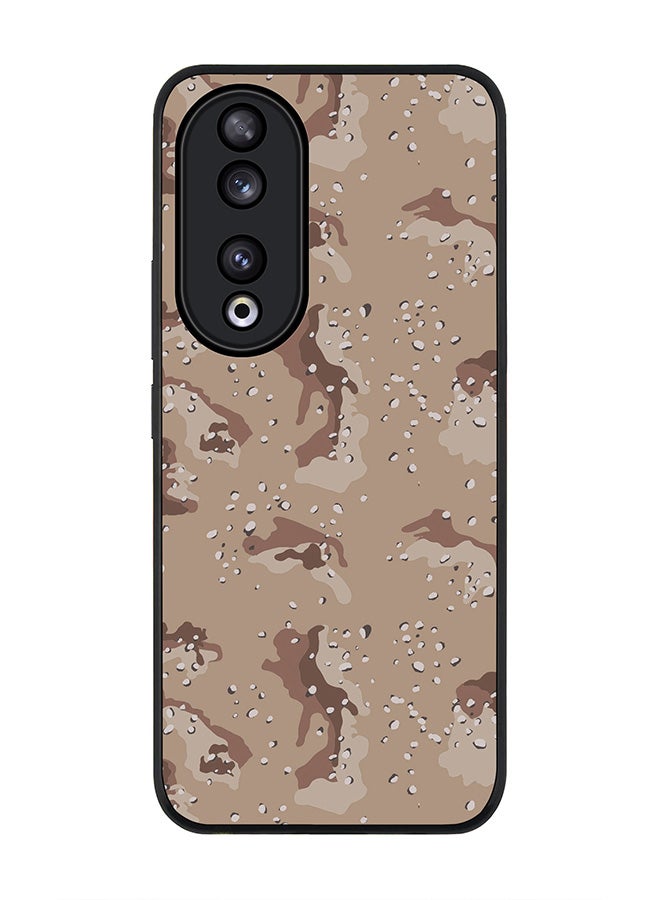 Stylizedd Rugged Black edge case for Honor 90 5G, Slim fit Soft Case Flexible Rubber Edges Anti Drop TPU Gel Thin Cover -  Desert Storm Camo - Image 1