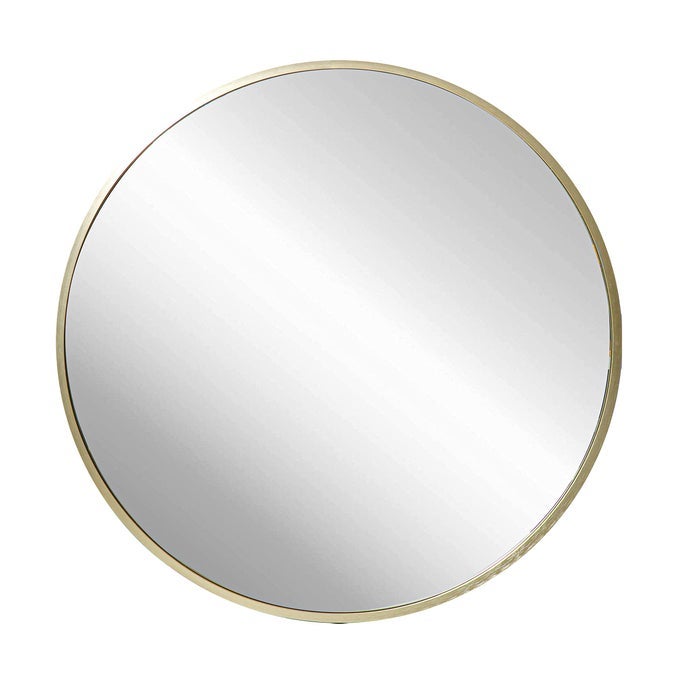 28 DELUXE CONTEMPORARY BRASS GOLD CIRCULAR ALUMINUM MIRROR