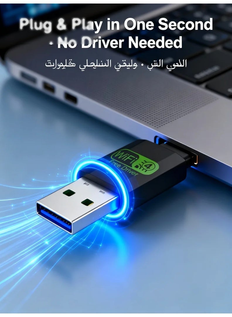 robotgcc Mini USB WiFi Adapter 150Mbps | 2.4G Wireless Network Receiver | Driver-Free Plug & Play WiFi Dongle | Ultra-Compact Laptop & Desktop Internet Adapter | Stable Signal, Wide Compatibility, Lightweight Connectivity - Image 5