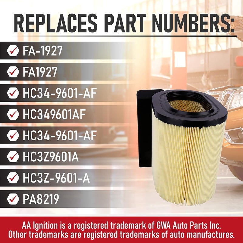 AA Ignition Replacement Air Filter for Ford 6.7L Diesel Engines - Compatible with F-250, F-350, F-450, F-550 (2017-2019) - Image 3