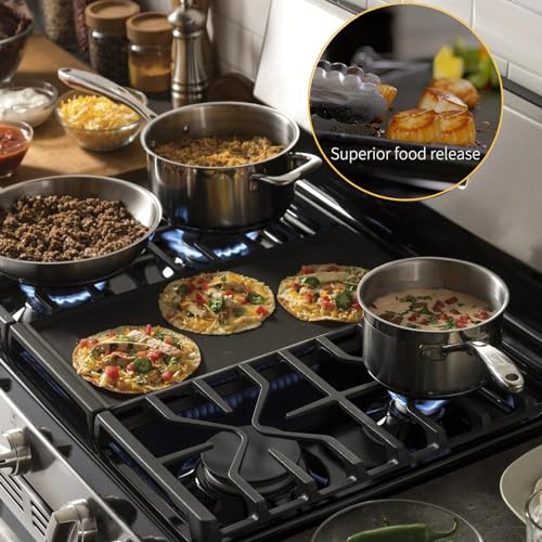 Allstare WB31X24738 Cast Iron Griddle Replacement Parts for GE Gas Stove Parts WB31X49806 Center Griddle Plate Adora 19.5" x 9" General Electric Gas Range Stove Top Griddle GE Cooktop Flat Top Pan - Image 5