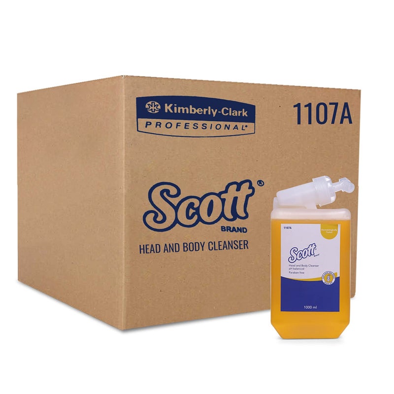 Scott Shower Gel Head Body Gel with Hair Conditioner Pack of 6 1LCassette Total 6 Liters Cologne Fragrance 1107A - Image 1