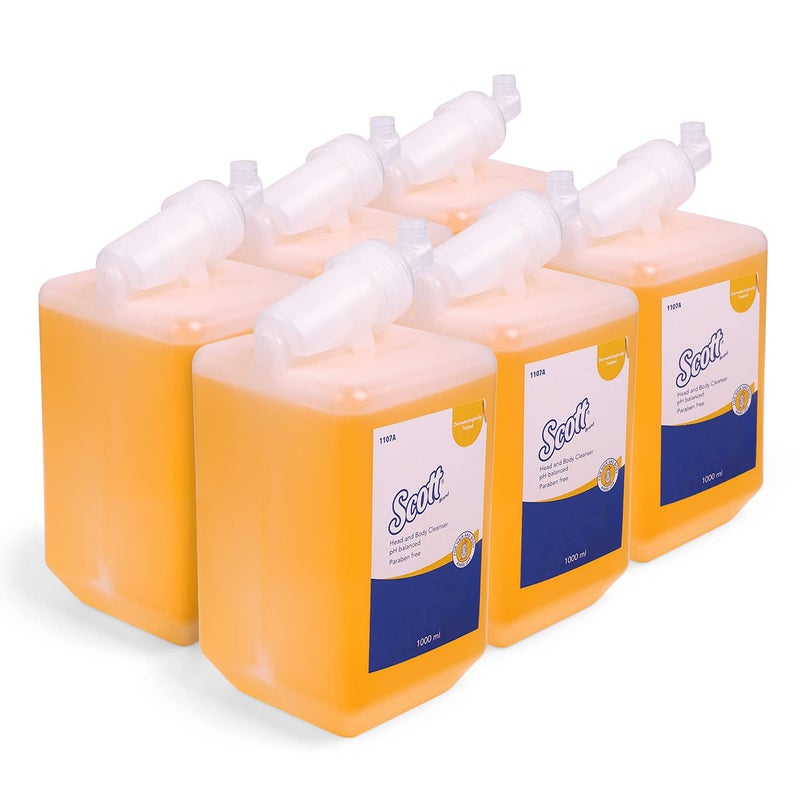 Scott Shower Gel Head Body Gel with Hair Conditioner Pack of 6 1LCassette Total 6 Liters Cologne Fragrance 1107A - Image 2