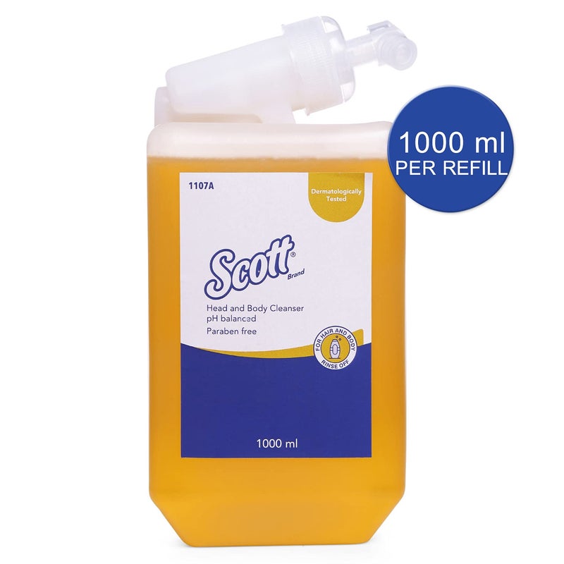 Scott Shower Gel Head Body Gel with Hair Conditioner Pack of 6 1LCassette Total 6 Liters Cologne Fragrance 1107A - Image 4