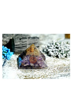 REBUY REBUY Orgonite Pyramid for Reiki Healing/Vastu Fengshui/Meditation/Yoga/Home & Office Decor Gift/Aura Cleansing 60-70 mm (Amethyst Orgonite Pyrami)  - Image 3