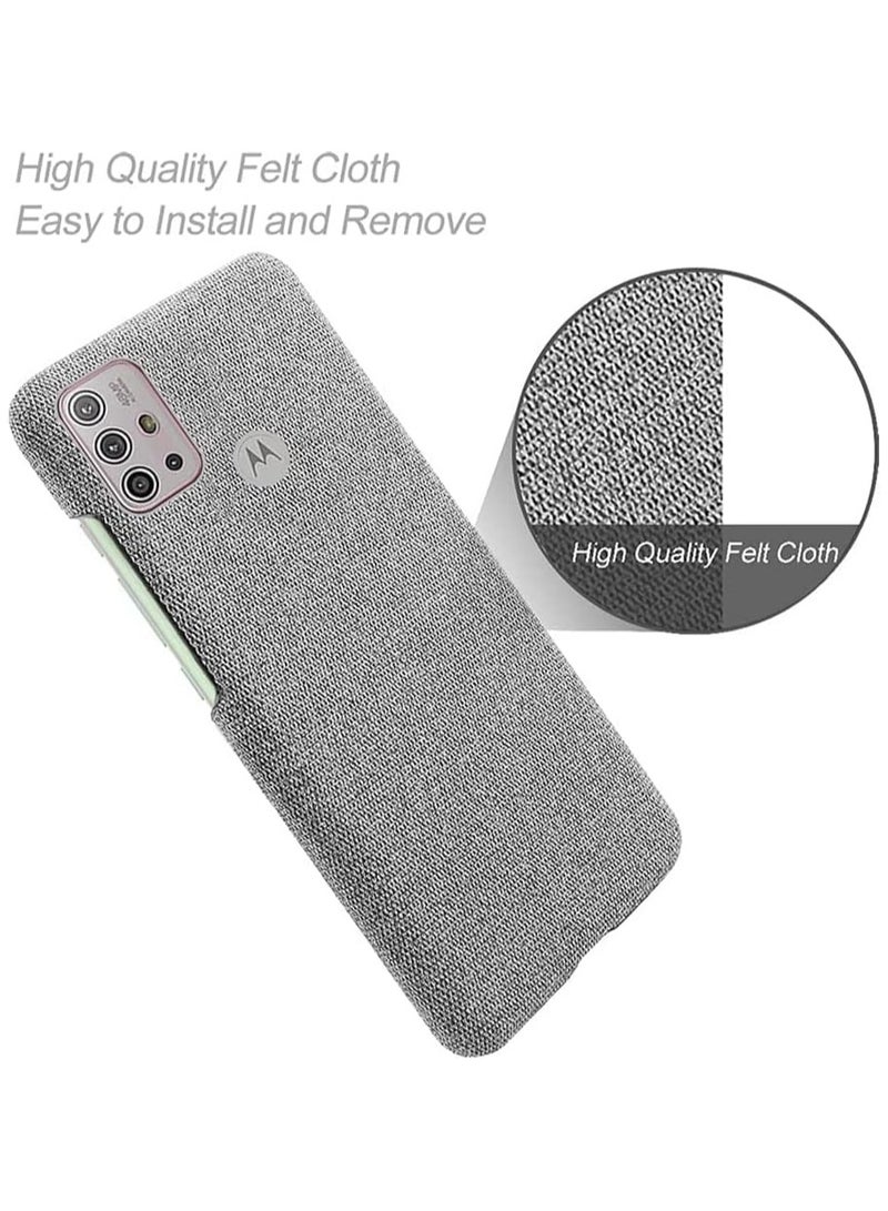 general Case Compatible with Moto G30, Non-Slip Cloth Pattern Hard PC Back Cover Compatible with Moto G10 / G20 / G30 6.5'', Slim Lightweight Scratch Resistant - Image 2