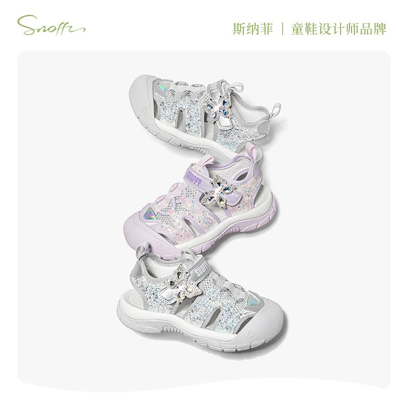 Snafi Children'S Sandals 2025 Summer Outdoor Tracing Non-Slip Breathable Casual Shoes Baotou Anti-Collision Beach Shoes - Image 3