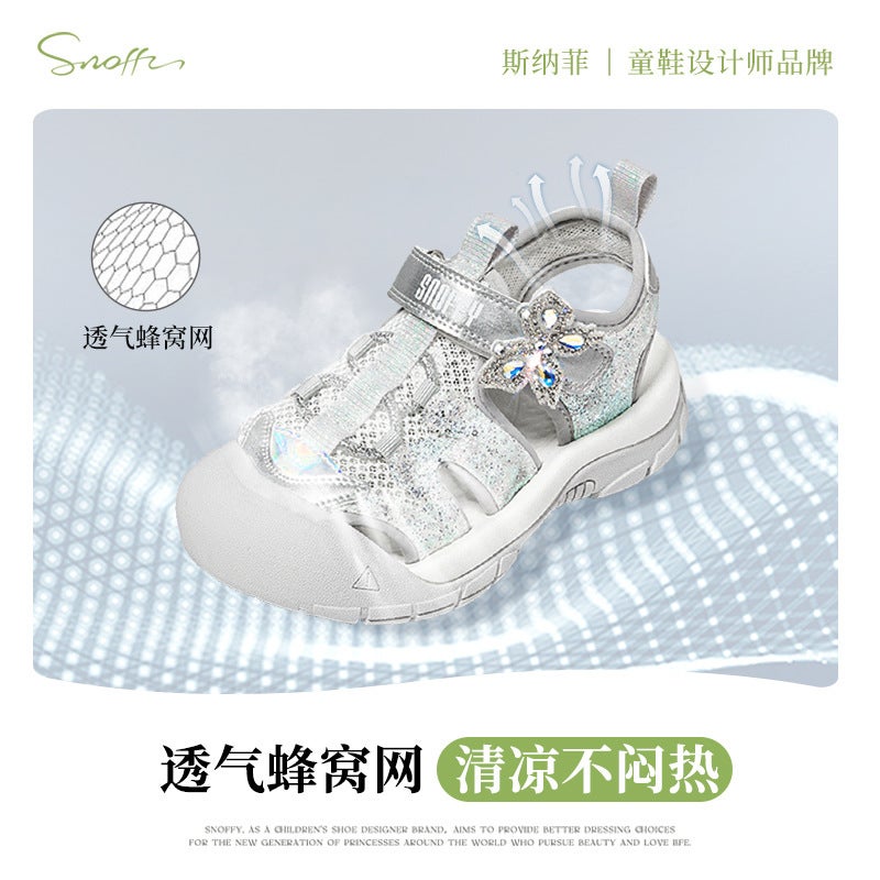 Snafi Children'S Sandals 2025 Summer Outdoor Tracing Non-Slip Breathable Casual Shoes Baotou Anti-Collision Beach Shoes - Image 4