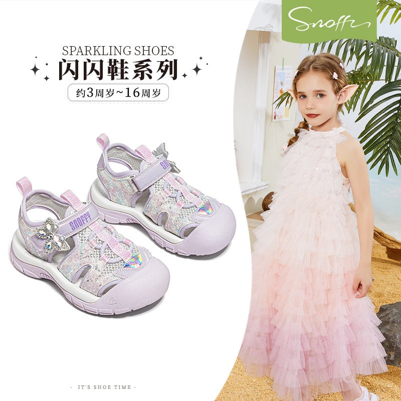 Snafi Children'S Sandals 2025 Summer Outdoor Tracing Non-Slip Breathable Casual Shoes Baotou Anti-Collision Beach Shoes - Image 2