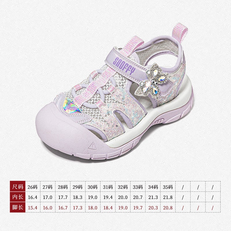 Snafi Children'S Sandals 2025 Summer Outdoor Tracing Non-Slip Breathable Casual Shoes Baotou Anti-Collision Beach Shoes - Image 1