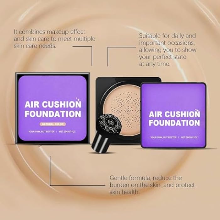 Serentila Elixir Cream Flawless Radiant Skin Instantly, Natural Mushroom Air Cushion Cc, Korean Cc Cream for Older Women, Korean Concealer - Image 2