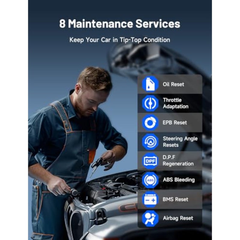 TopScan OBD2 Scanner Bluetooth, Wireless OBDII All System Diagnostic Tool, Active Test, Check Engine Car Code Reader, Vehicle Permance Test iPhone and Android, Repair Guides, Live Data, Black - Image 4