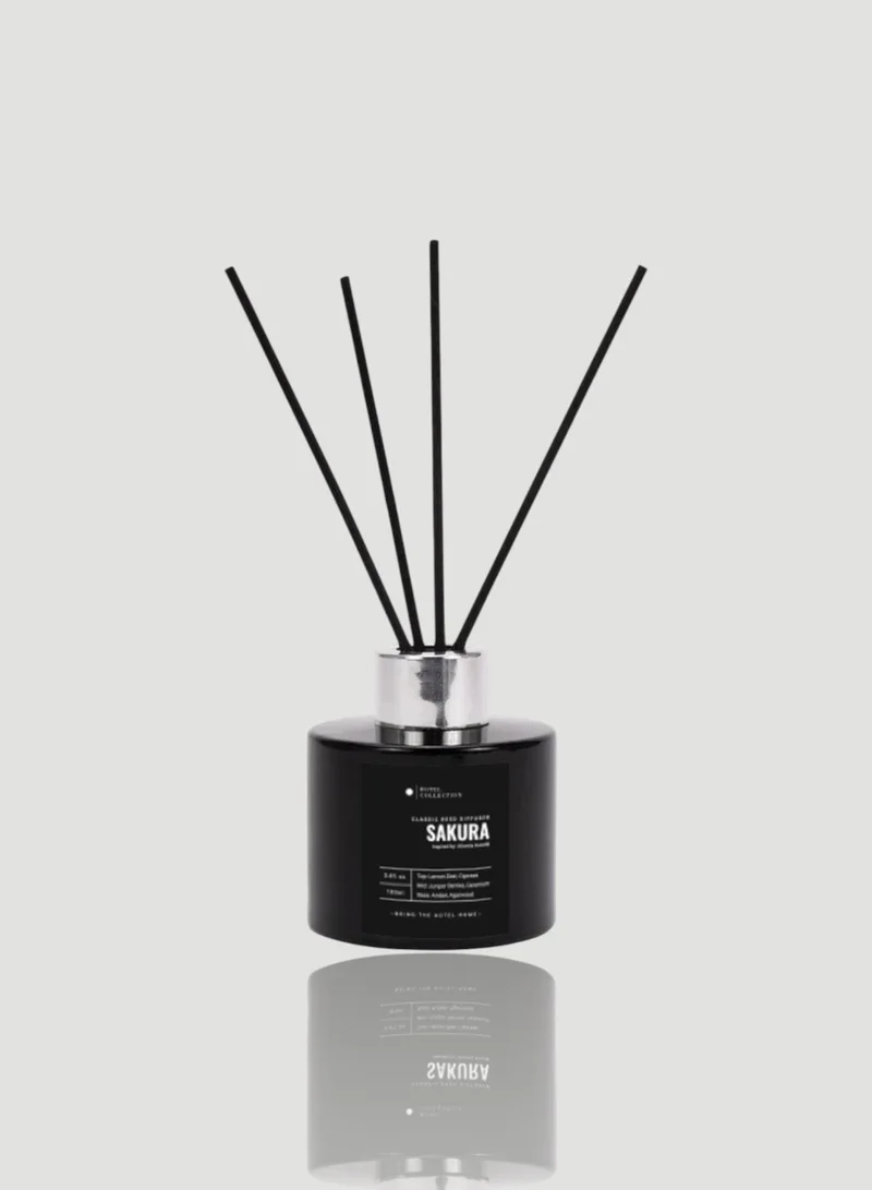 هوتيل كوليكشن Sakura Reed Diffuser Set Luxury Aromatherapy Diffuser - Lemon Zest, Juniper Berries, and Agarwood Essential Oil Diffusers 100mL 3.5 FL oz