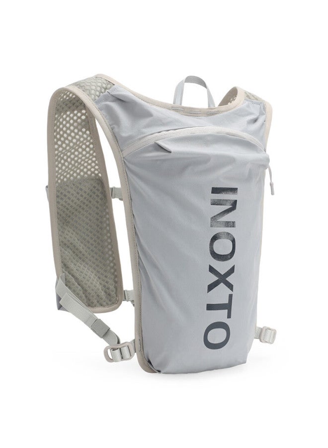 INOXTO Inoxto Lightweight Breathable Quick-dry 5l Running Backpack With Hydration Bladder, 591 Gray With Deep Blue + Hydration Bladder  - Image 4