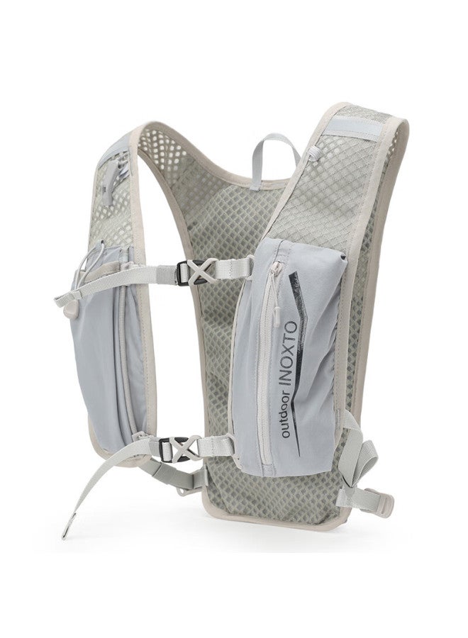 INOXTO Inoxto Lightweight Breathable Quick-dry 5l Running Backpack With Hydration Bladder, 591 Gray With Deep Blue + Hydration Bladder  - Image 5
