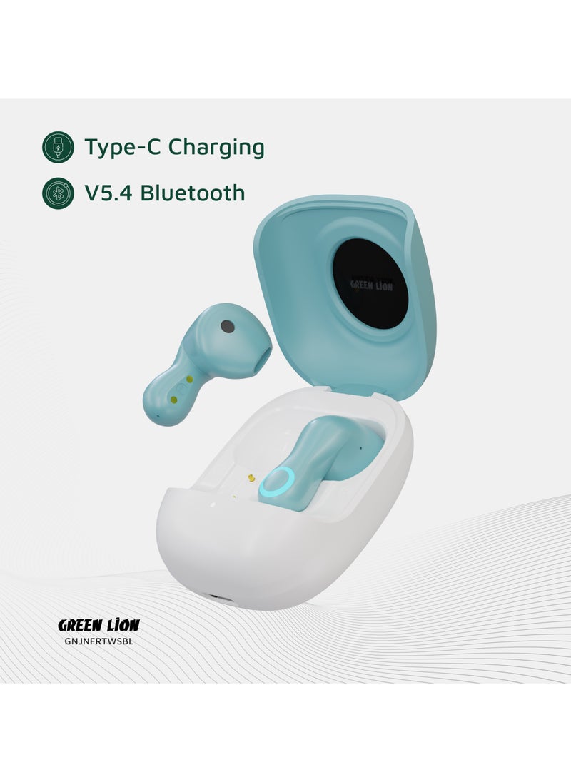 GREEN LION - Jenifer True Wireless Earbuds TWS / Voice Assistant / Touch Control / Breathing Lights / Low Latency Mode / Clear Call Quality / Comfortable / High-Quality Sound / Immersive Audio - Sky Blue - Image 1