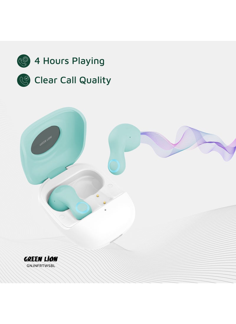 GREEN LION - Jenifer True Wireless Earbuds TWS / Voice Assistant / Touch Control / Breathing Lights / Low Latency Mode / Clear Call Quality / Comfortable / High-Quality Sound / Immersive Audio - Sky Blue - Image 1
