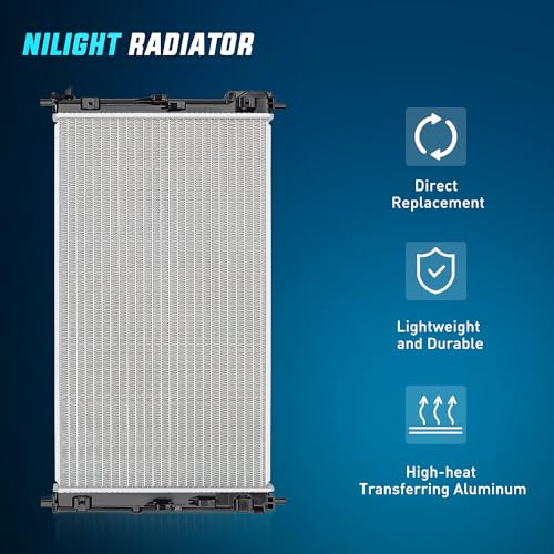 Nilight Radiator for Dodge Caliber/Avenger 2007 2008 2009 2010 2011 2012,Jeep Compass 2007 2008 2009 2010 2011 2012 Performance Aluminum Replacement OEM - Image 2