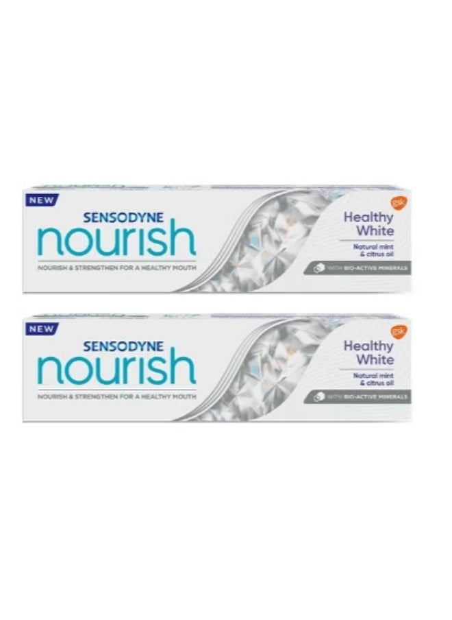 Sensodyne Pack Of 2 Nourish Healthy White Toothpaste 75ml 
