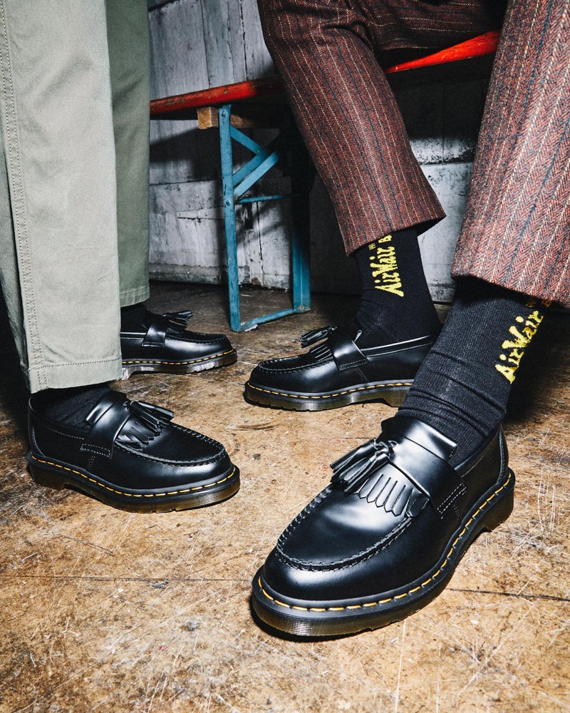 Dr Martens Dr. Martens Unisex Adrian Loafer Shoes – Leather Upper – Kiltie Fringe Detail – Cushioned Footbed & Sole Black Smooth UK 5 (US Men's 6, Women's 7) Medium - Image 3