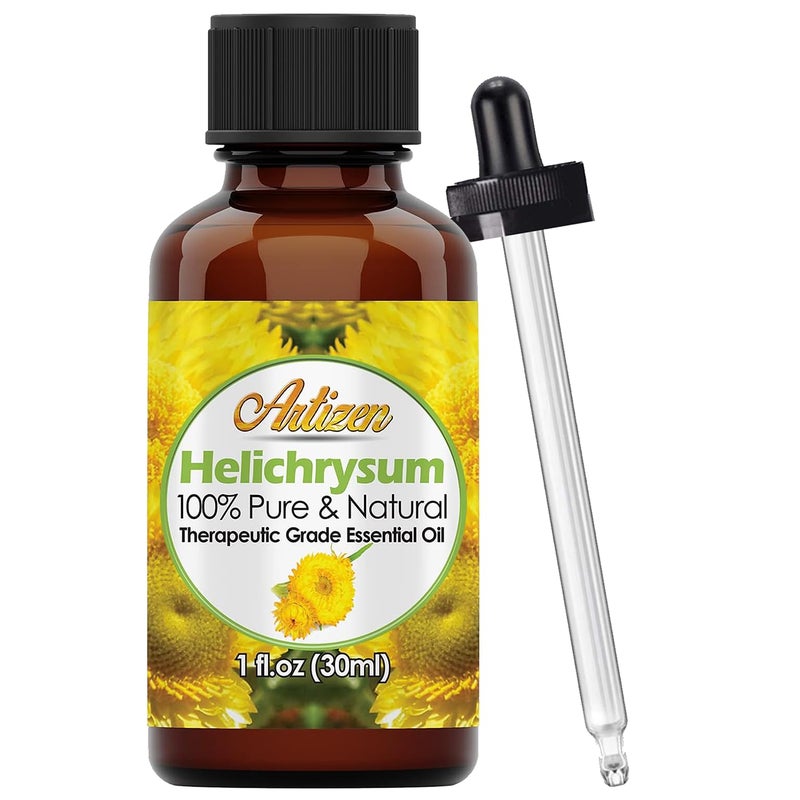 Artizen 30ml Helichrysum Essential Oil 100 Pure and Natural Helichrysum Oil for Hair Care Home Diffusers Skin Aromatherapy Massage and Humidifiers 1 Fluid Ounce