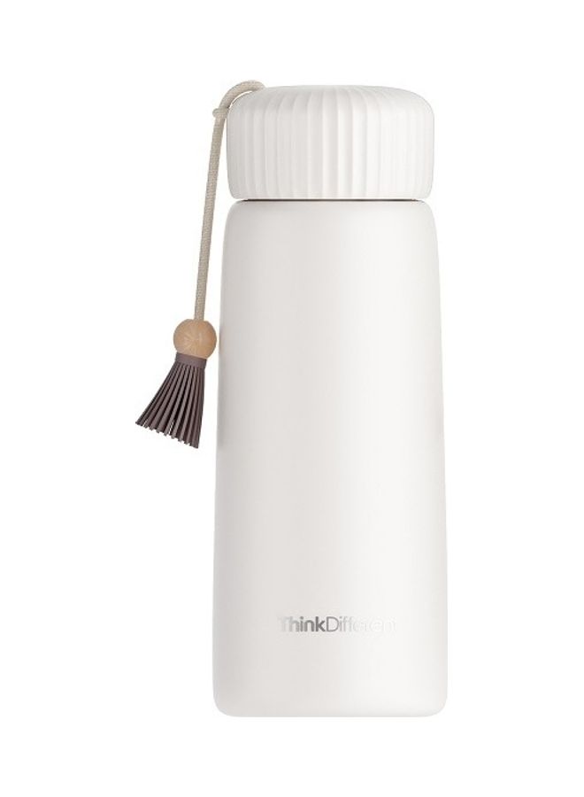 NIBEMINENT Stainless Steel Tassel Vacuum Flask White/Beige  - Image 1