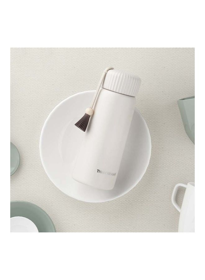 NIBEMINENT Stainless Steel Tassel Vacuum Flask White/Beige  - Image 2