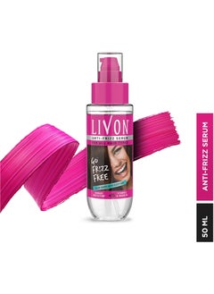 Livon Serum for Frizz free,Smooth Hair, with Argan Oil and Vitamin E,50ml  - Image 1