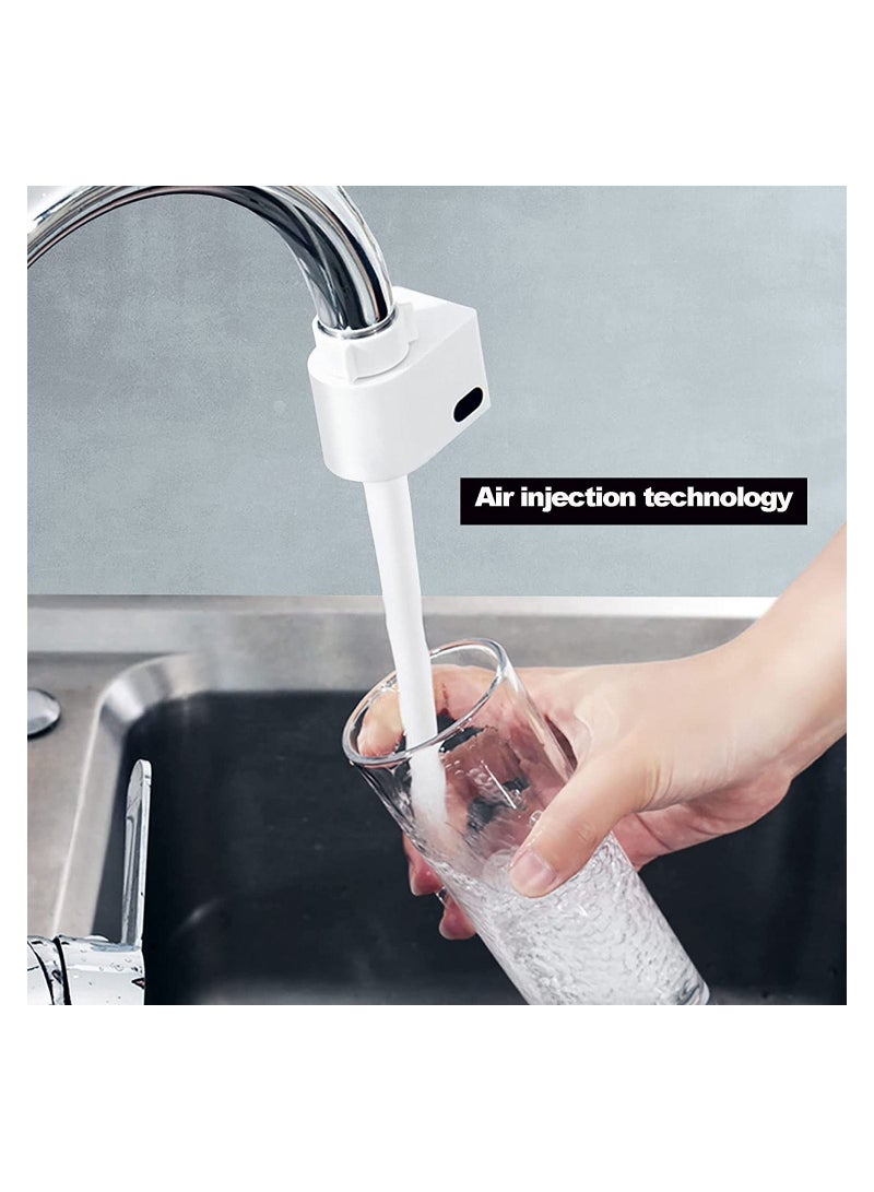 Touchless Faucet Adapter Automatic Smart Motion Sensor Hands Induction Automatic Kitchen Bathroom Sink Water Saver Motion Sensor Adapter Water Overflow Protection for Kitchen Basin Hotel - Image 3