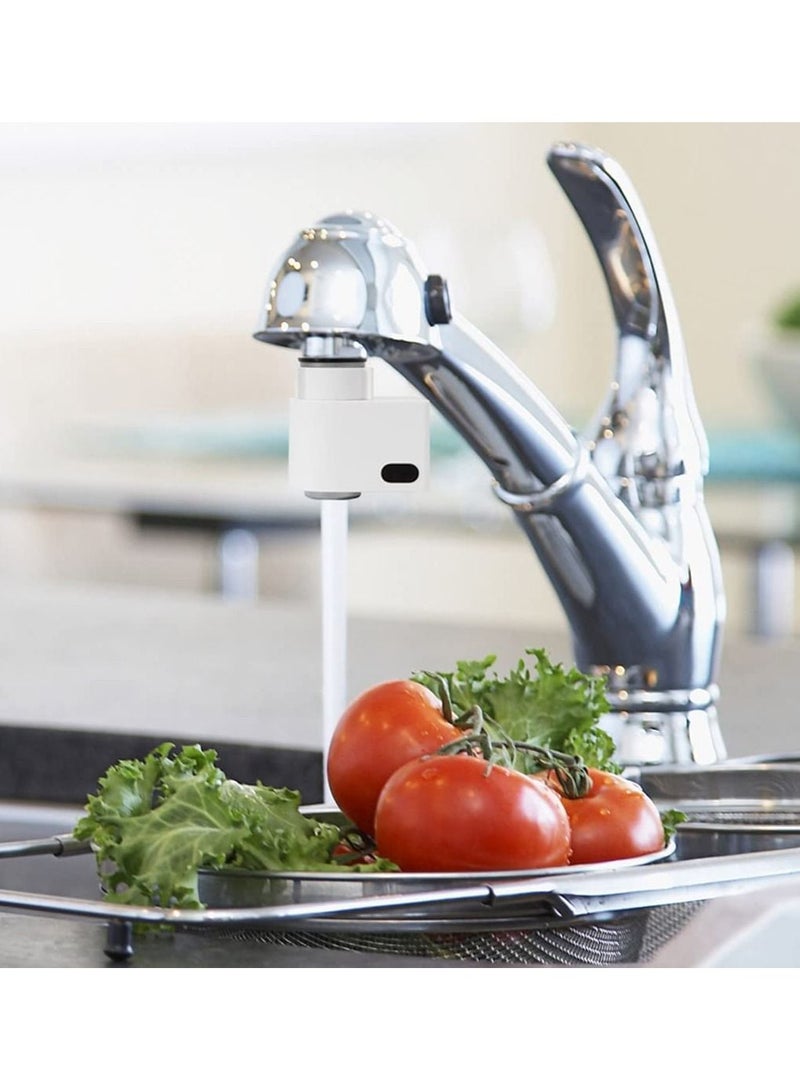 Touchless Faucet Adapter Automatic Smart Motion Sensor Hands Induction Automatic Kitchen Bathroom Sink Water Saver Motion Sensor Adapter Water Overflow Protection for Kitchen Basin Hotel - Image 2
