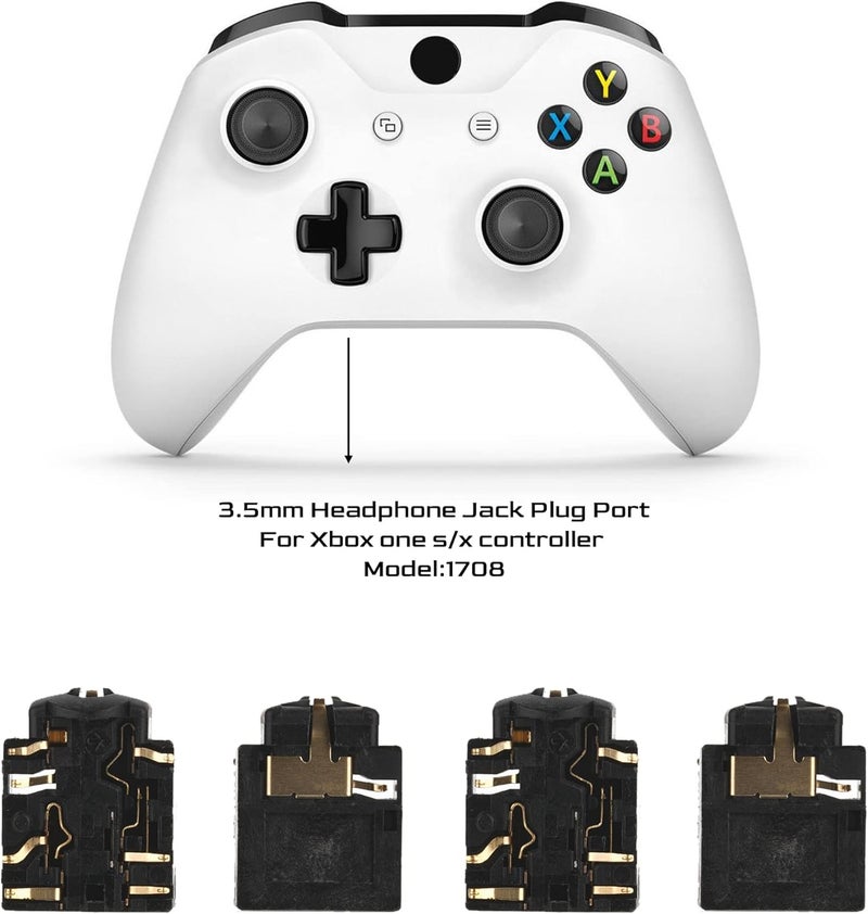مجموعة إصلاح لجهاز تحكم Xbox One S/X، عصي التحكم، عصي تحكم تماثلية ثلاثية الأبعاد، أزرار LB RB، لوحة الاتجاهات، أزرار ABXY، مقبس سماعة الرأس، قطع غيار لجهاز تحكم Xbox One (الموديل: 1708) (أزرار ABXY برتقالية) - Image 4