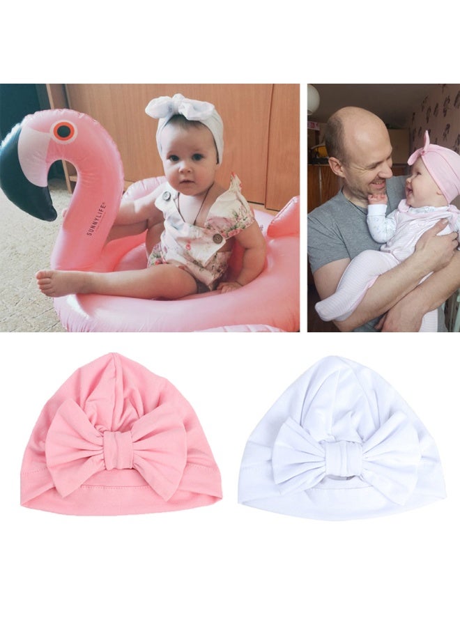 Newborn Infant Baby Hat Cotton Bow Knot Turban Toddler Head Cap - Image 3