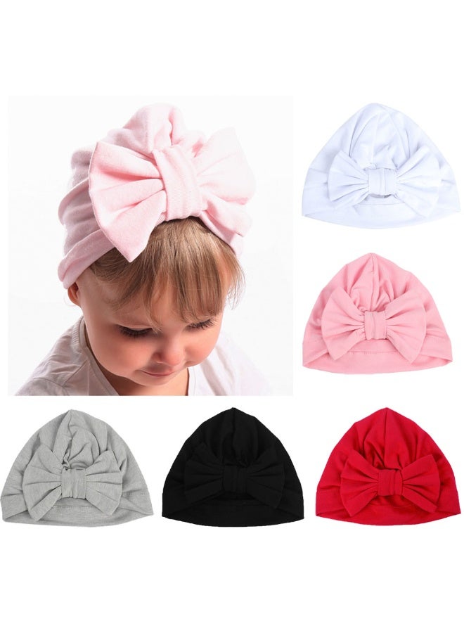 Newborn Infant Baby Hat Cotton Bow Knot Turban Toddler Head Cap - Image 2