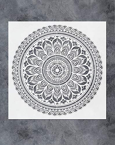 G GSS Designs GSS Designs Large Mandala Wall Art Stencil (16x16Inch) - Mandala Stencils for Furniture, Walls, Floors - Mandalas for DIY Home Decor(SL-065) - Image 5