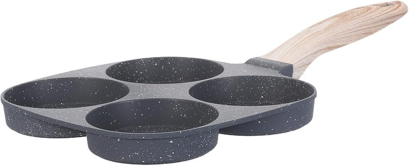 Egg Frying Pan: Nonstick Aluminum Omelette Pan - Breakfast Omelette Skillet - Divided Egg Cooker Compatible with Gas Induction Cooktops - Image 1