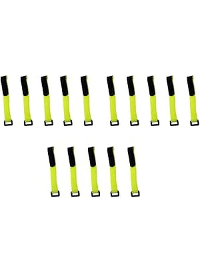 Adjustable Bike Cable Straps 15 Pack Hook Loop Fastening Secure Fit Cycling Home Use Black - Image 1