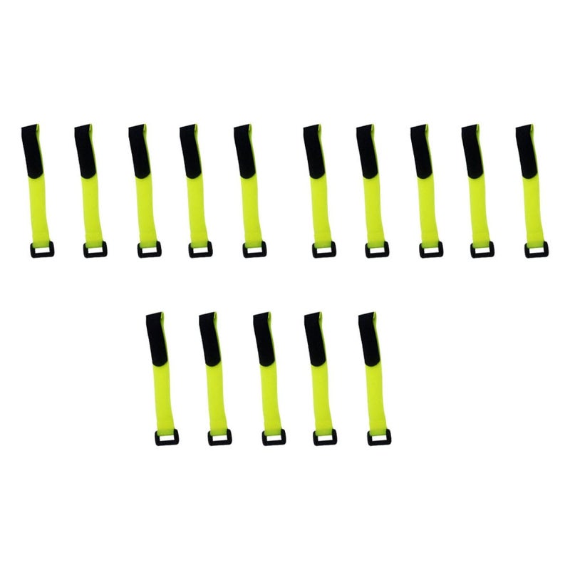 Adjustable Bike Cable Straps 15 Pack Hook Loop Fastening Secure Fit Cycling Home Use Black - Image 2