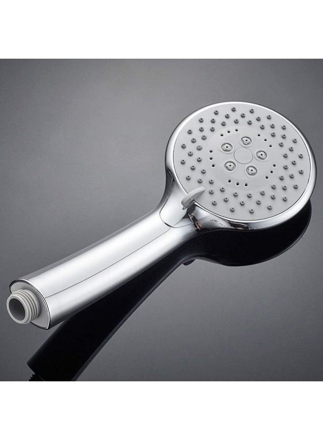 خلاط دش مثبت على الحائط مع دش يدوي، صنبور مطلي بالكروم، تحكم في الماء الساخن والبارد - Image 5