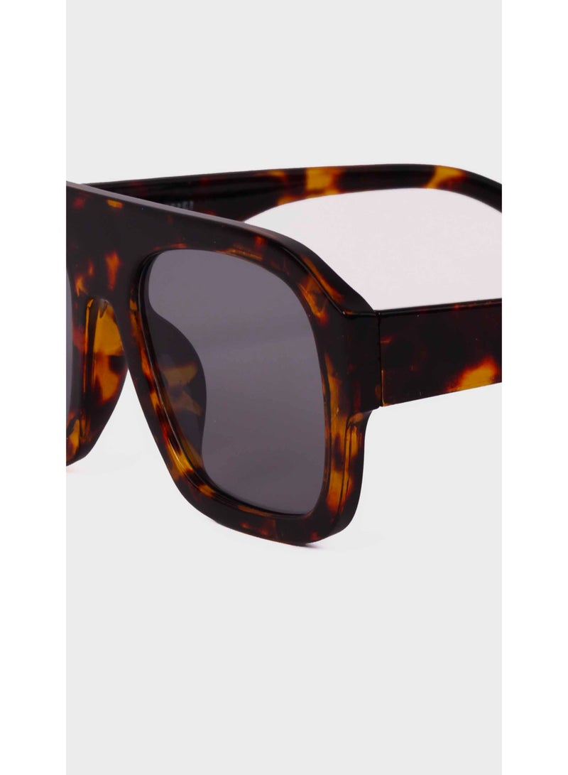 كيفيلي نظارات شمسية عصرية – نقشة الفهد باللون البني - Image 5