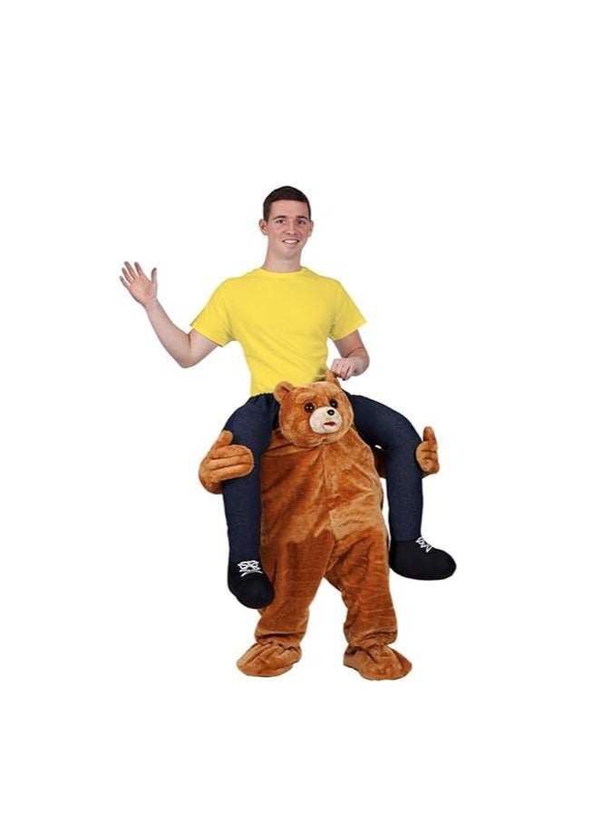 Loquat Carry Ride On gyback Shoulder Adult Teddy Bear Mascot Costume Unisex Fancy Dress