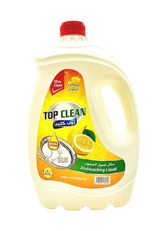 TOP CLEAN Softer & More Effective Dishwashing Liquid - Lemon Fragrance 4L  - Image 1