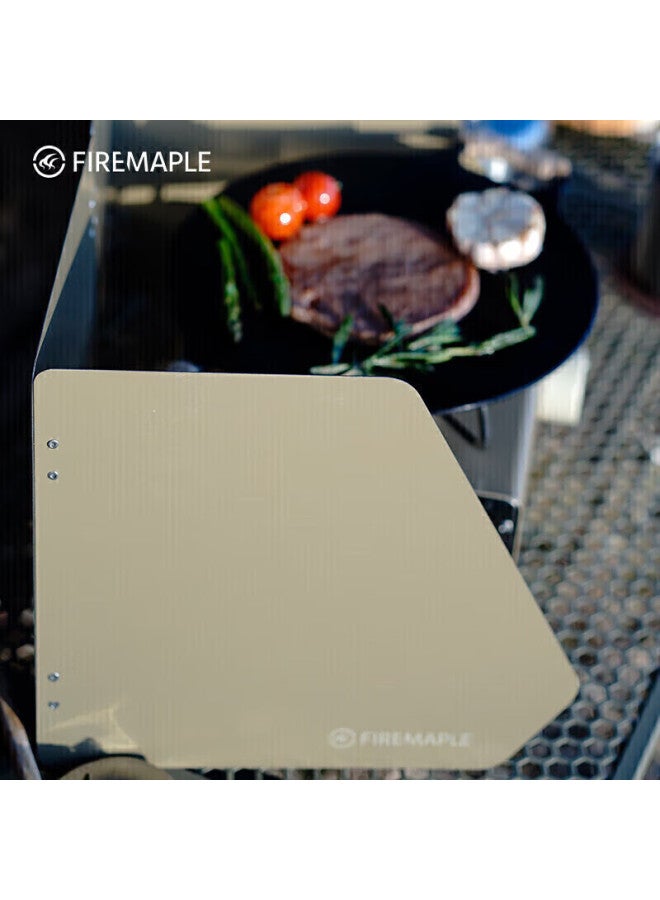 Fire-Maple Fire-maple Mountain Shadow Card Stove Windshield - Elm Wood Color, Mini Outdoor Foldable Gas Windproof Cover, Kitchen Oil-proof Shield - Image 3