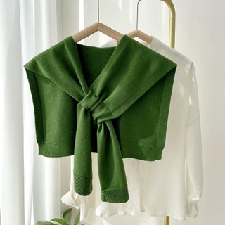 Knit Shawl Ladies Spring Summer Trendy Cross Design Wrap Scarf Green - pzsku/ZF0EA3E2F7D74A189C227Z/45/1746216157/4ee432a5-3be5-4b1e-81a0-f44c902d1c77