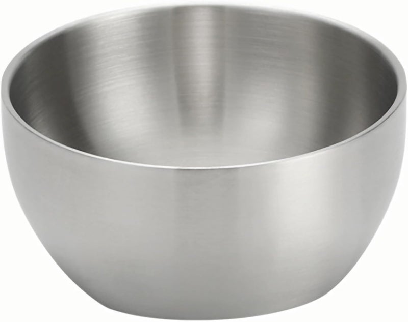 Double Wall Stainless Steel Insulated Dinnerware Bowls Metal Mixing Bowls Nesting Bowls for Serving Soup Rice Fruit ice cream Foodgrade Material Small 15floz Silver - Image 1
