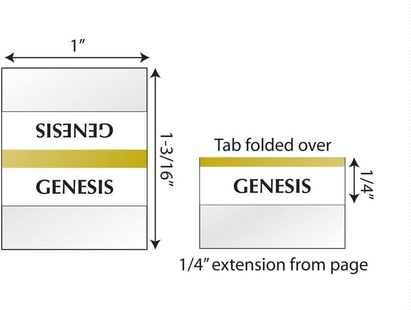 Tabbies Gold-Edged Bible Indexing Tabs - 80 Tabs for Old & New Testament with 64 Books & 16 Reference Tabs - Image 3